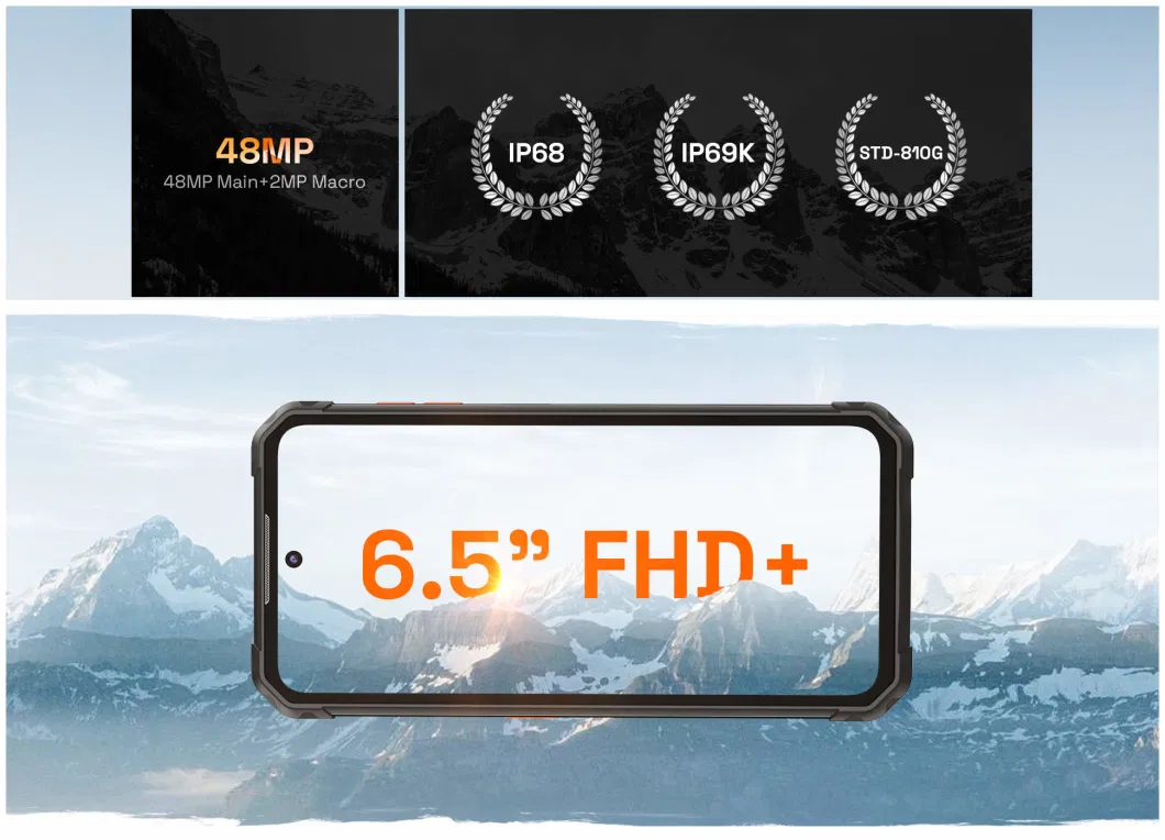 Android 12 Rugged Phone with Big Battery Waterproof with Night Vision NFC