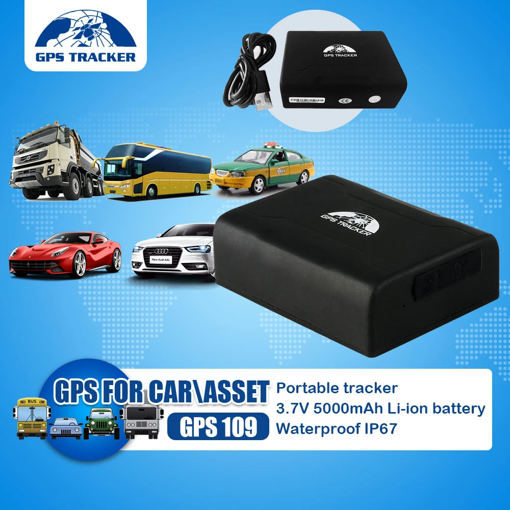 Car GPS Tracking Device Tk109 5000mAh Spy Rastreador Car Vehicle Motorcycle Track with Iot Solutions &amp; Software