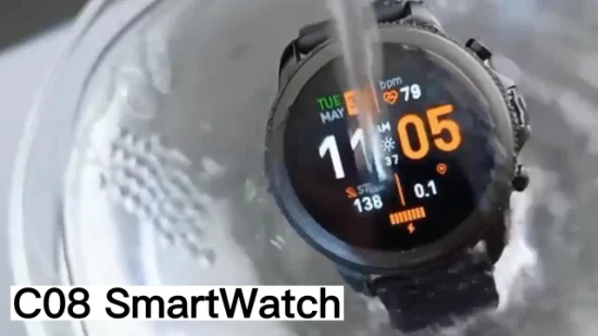 Simba C08 Fashion Men′ S Watch Sports Watch Play Music Bluetooth Call Fitness Health Monitoring Smartwatch